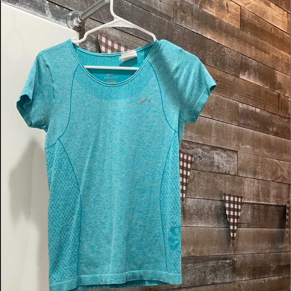 Aqua Nike dri fit activewear shirt